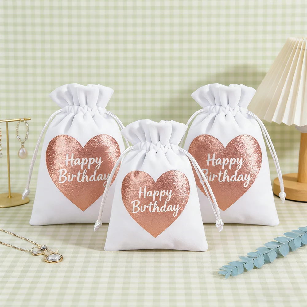 

50Pcs Luxury Jewellery Bags Custom Logo Thick Velvet Packaging Pouch Wedding Christmas Gift Watch Perfume Brooch Drawstring Bag