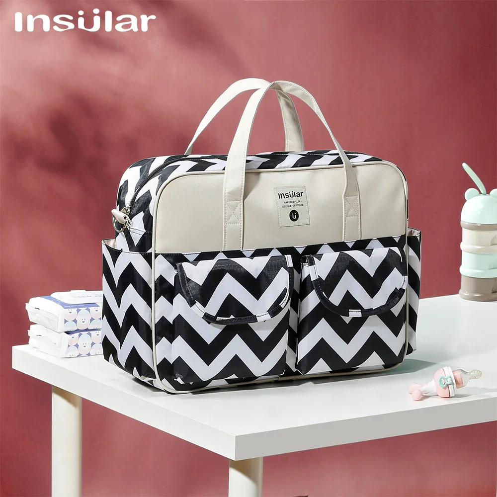 

New Fashion Print Diaper Bag Baby Organizer Large Capacity Baby Nappy Bags for Mom Multifunction Travel Stroller Bag Baby Stuff