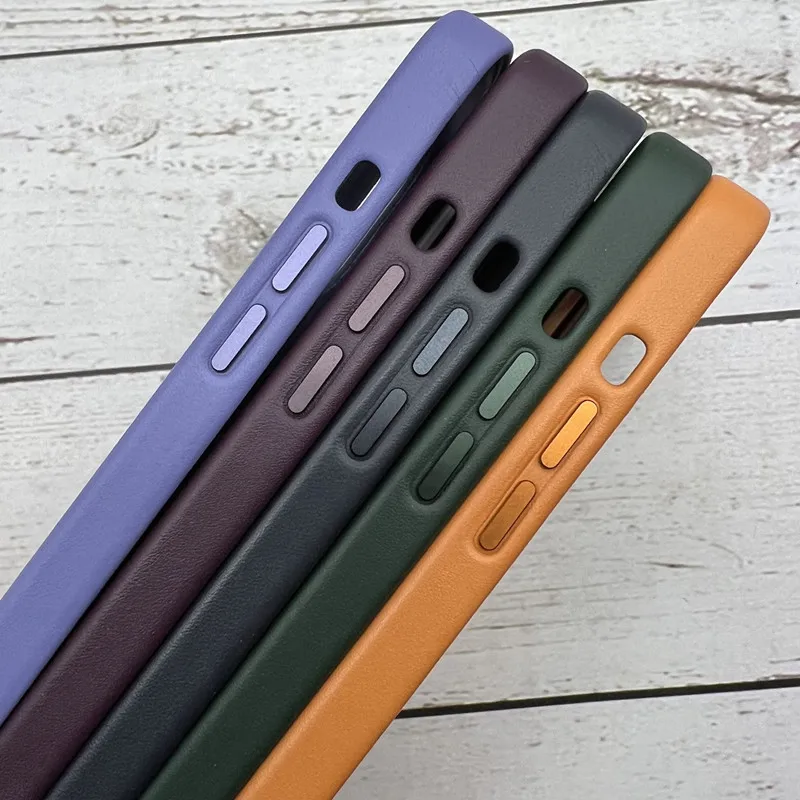 Original Leather Case For Magsafe iPhone 13 Pro Max 13 Mini Wireless Charging Animation Magnetic Cover for iPhone 12 Pro Max