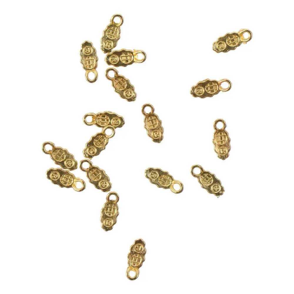 200 pz Lega Piccolo Cucchiaio Bail Orecchino Pendenti e Ciondoli Oro, Argento Forma di Foglia Orecchino Bails 13*6mm Forma di Foglia Colla su Bails Pendenti