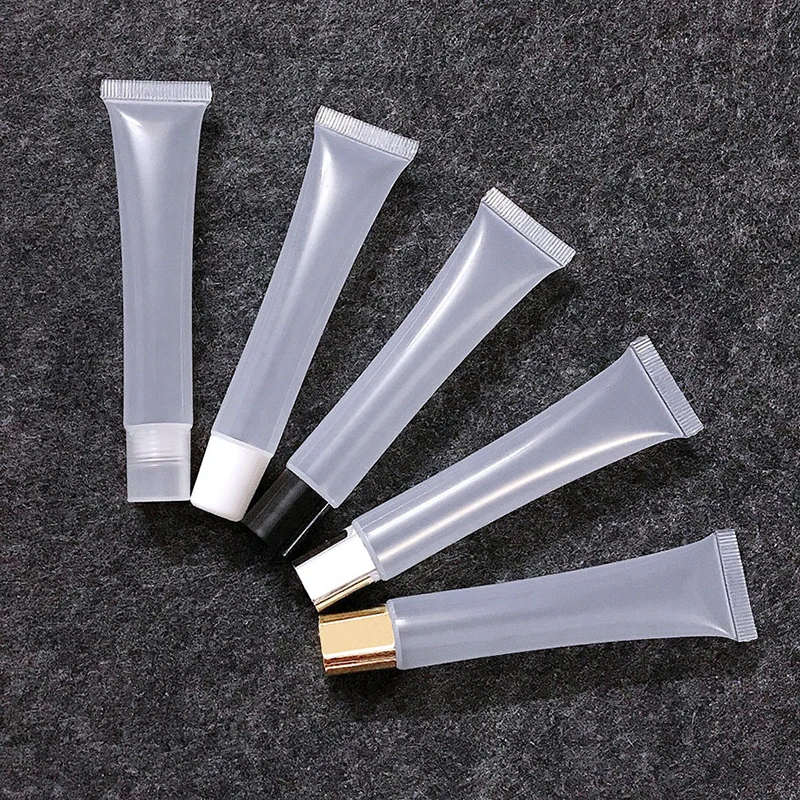 1Pcs 20ml Empty Squeeze Soft Containers PE Transparent Lip Gloss Tubes Bottle Sample Bottle Refillable Lip Gloss DIY Container