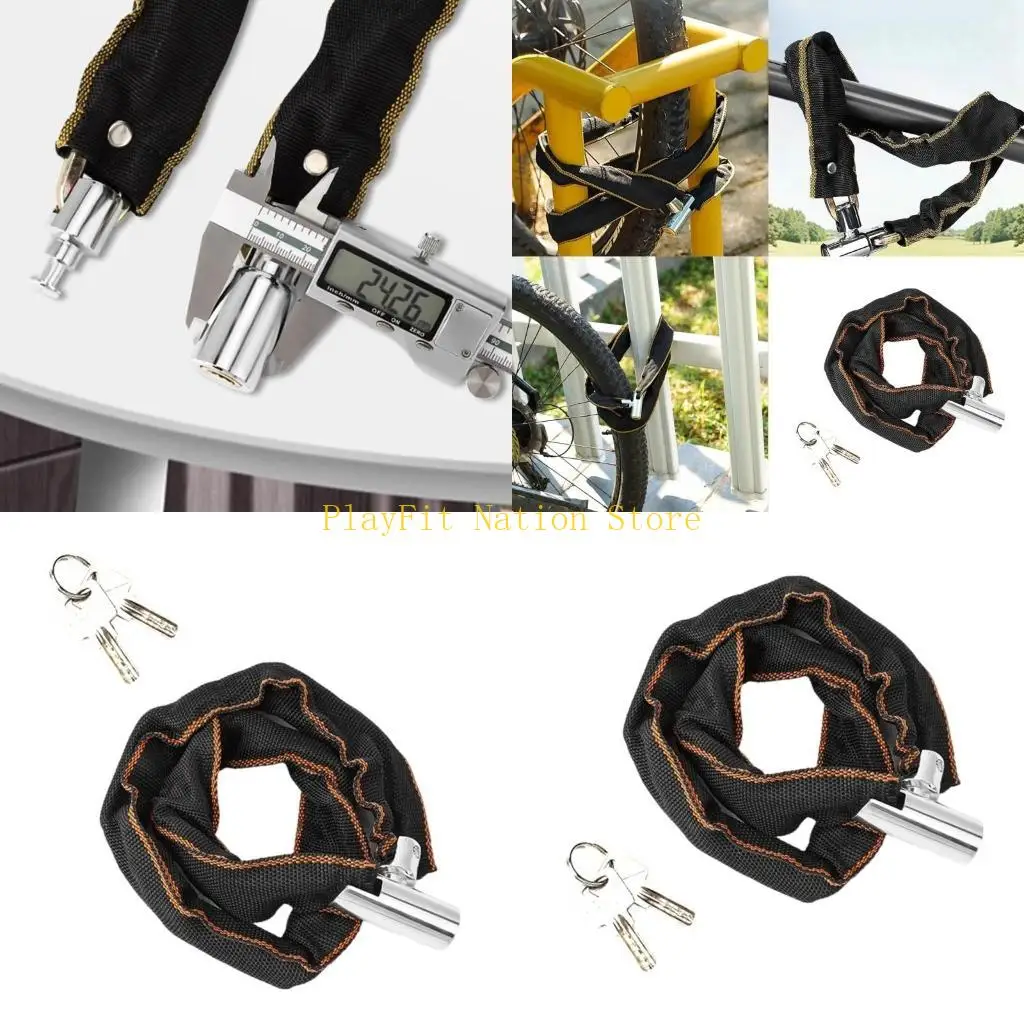 

242F Замок цепи для шоссейного велосипеда, длинный противоугонный замок для велосипедной цепи, замок для цепи безопасности с 2