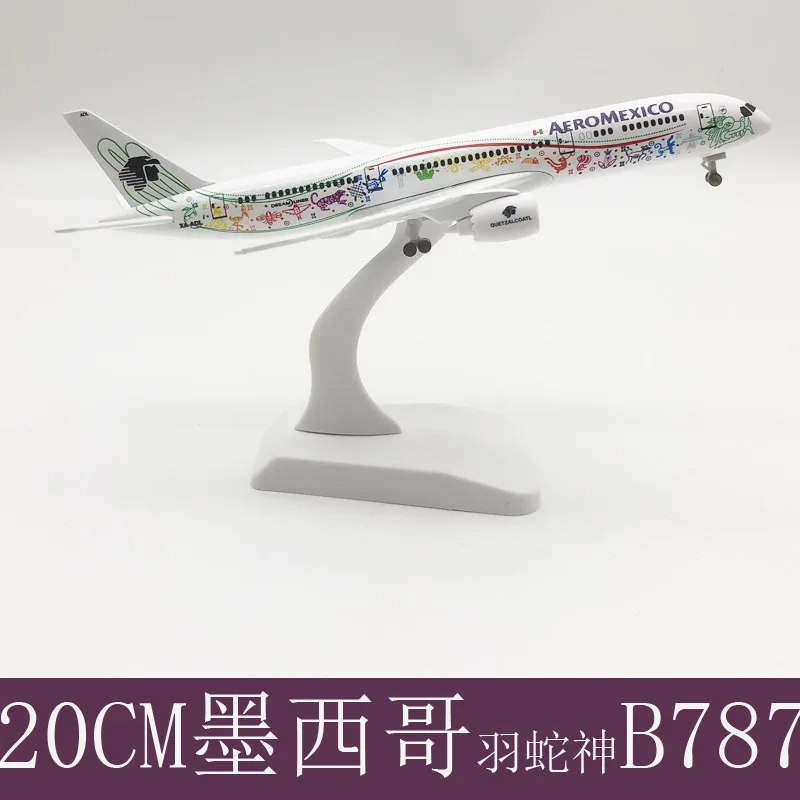 20cm Alloy Metal Mexican Air AEROMEXICO B787 Airlines Airplane Model 787 Airways Plane Model 1/400 Scale Diecast Aircraft