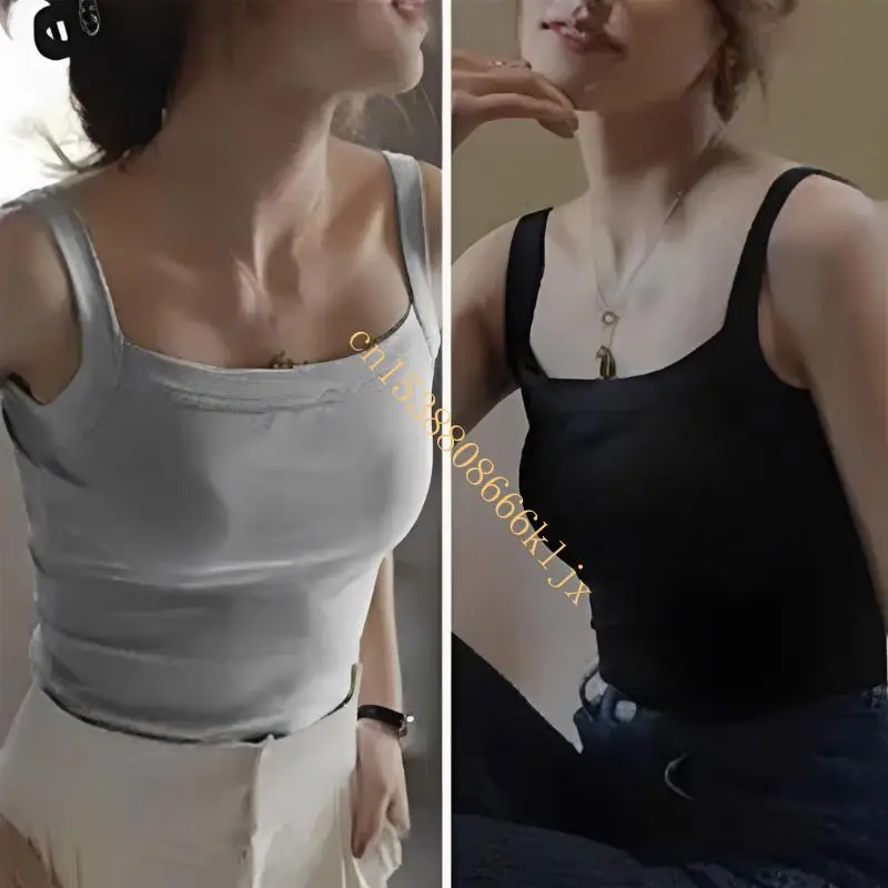 

Camisole Vest Square-eck Женщины летние рукавочные рукавов.