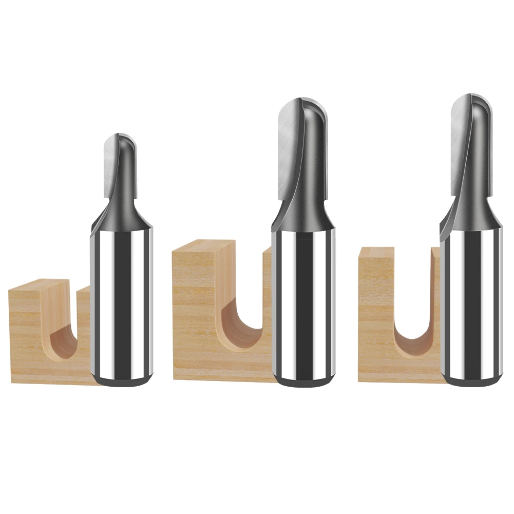 12mm 1/2in Shank Cove Box Router Bit Set Round Nose Solid Carbide Double Flute Woodworking Tool