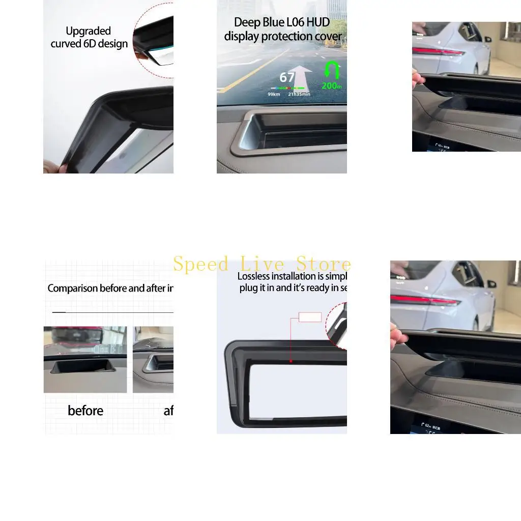547C Easy Installaiton ABS Protective Cover For Deepal L06 Dashboard HUD Display In Car