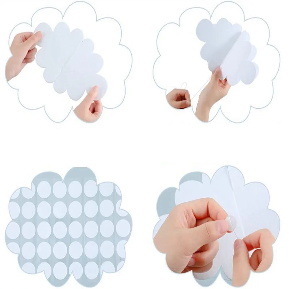 16PCS 3D Cloud Decorations White Hanging Clouds for Ceiling Cloud Party Decorations Cloud Ornaments Hanging Ceiling Decoration