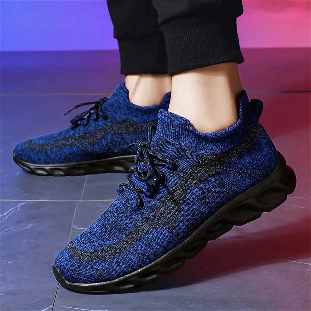 Knitted Special Size Men's Sneakers Special Size 50 Casual Bule Shoes Men White Sport New Collection Sneachers Cuddly