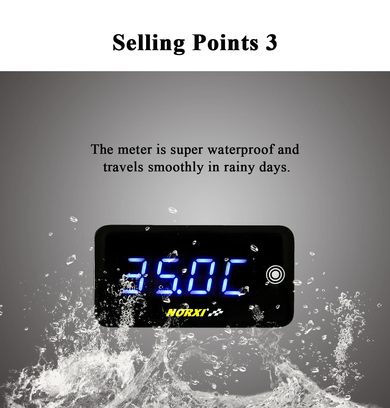 Motos 3 in 1 Cylinder head temperature Volt Time Automatic brightness adjust For YAMXHA NMAX  LED Digital Display square meter