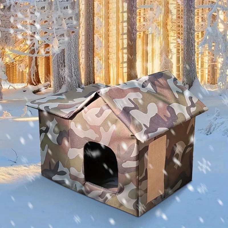 

Waterproof Outdoor Winter Warm Pet Cat Cave Sleeping Beds Cat House Tent Home Foldable and Washable for Small Dog Puppy Supplies