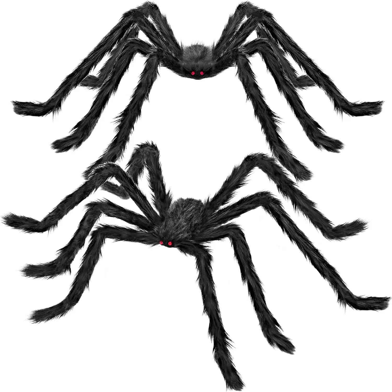30cm/50cm/90cm/150cm/200cm Gruselige Riesige Schwarze Spinne für Draußen, Zuhause, Bar, Großes Spukhaus, Horror-Requisiten, Halloween-Party-Dekoration