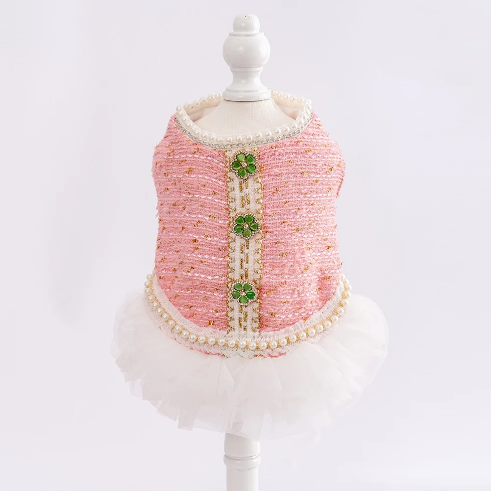 

Твидовые платья Лолиты для собак для маленьких собак Платье принцессы для собак Свадебное платье для домашних животных Торжественная одежда для щенков на день рождения Платье из тюля для собак