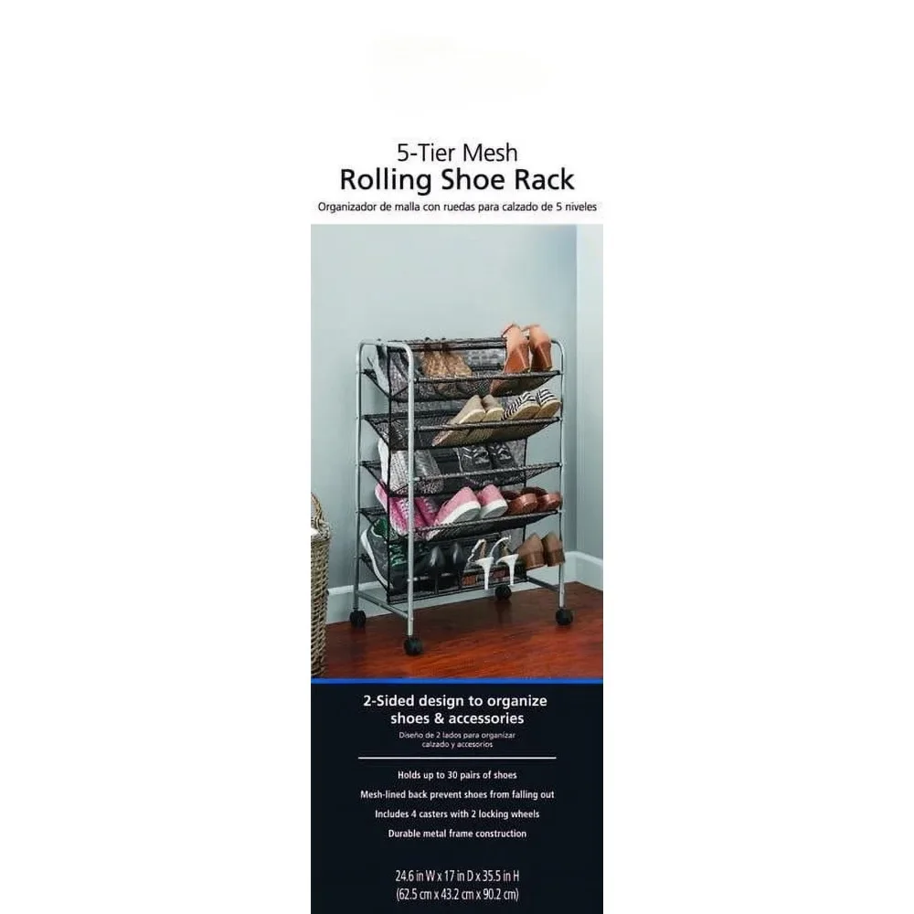 30 Pair Shoe Rack Organizers 5 Tier Shoes Organizer Shoe Rack Free Shipping Shoerack Shoe-shelf Storage Racks Clothing Wardrobe