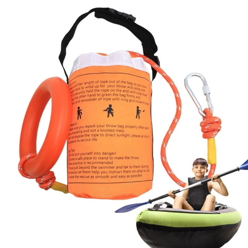 Throwable Flotation Device Water Succour Throw Line Bag With 15.0M Rope For Swimming Boating And Outdoor Activity