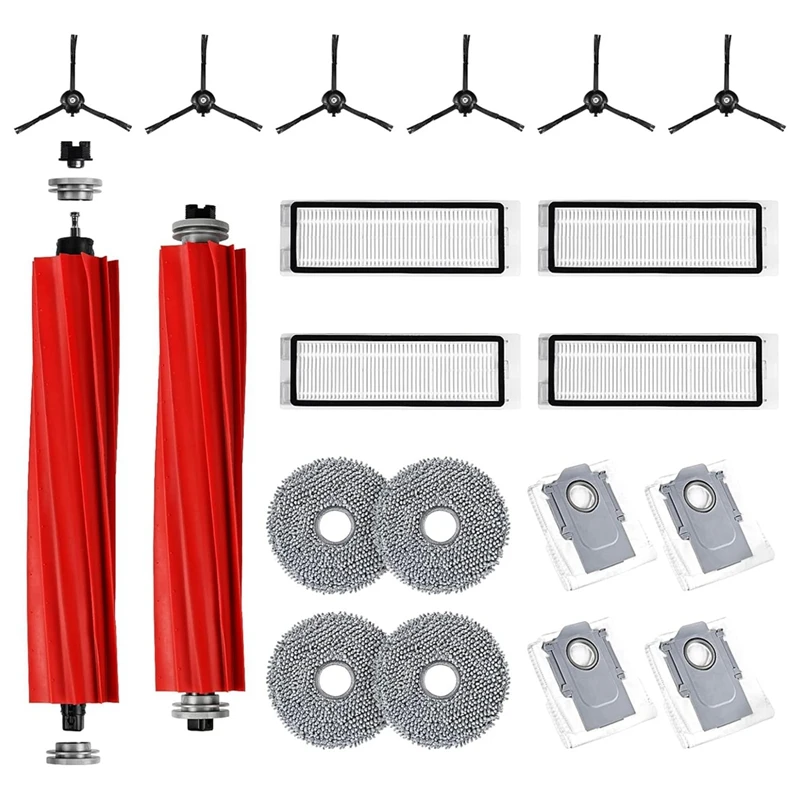 Accessories Set For Roborock Q Revo Robot Suction Station, Replacement Parts Includes Main Brushes, Wipes, HEPA Filters