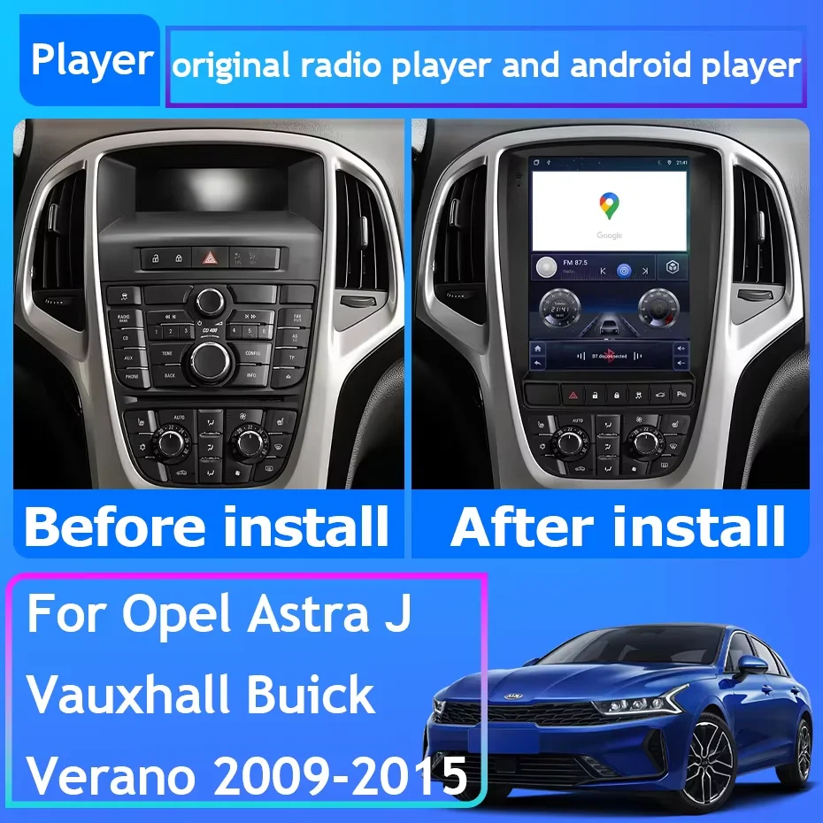 Android 14 Car 9.7 inch For Opel Astra J Vauxhall Buick Verano 2009-2015 Auto Radio GPS Navigation Stereo Head Unit Touch Screen