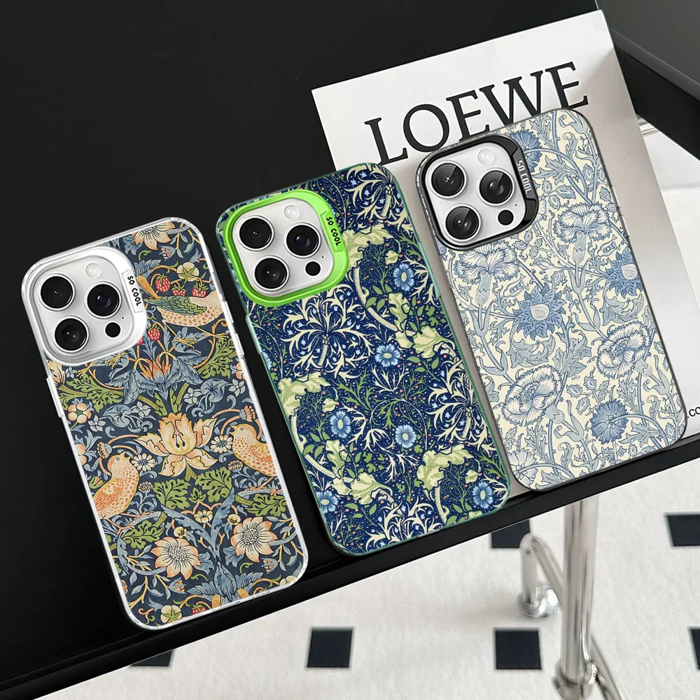 William Morris Thief Design Phone Case For IPhone 16 15 14 13 12 11 Pro Max X XR XSMAX 8 7 Plus Matte Shockproof Back Cover