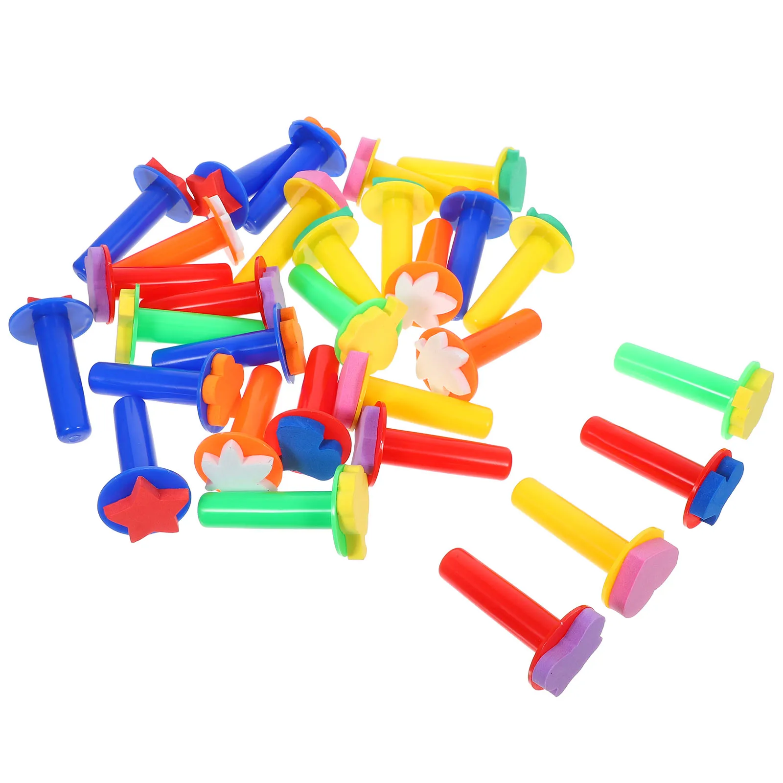 طقم رسم للأطفال مكون من 32 قطعة، طوابع إسفنجية إيفا، أشكال متنوعة، سهلة التنظيف، لوازم فنية ذاتية الصنع، أنشطة حفلات الفصول الدراسية #4