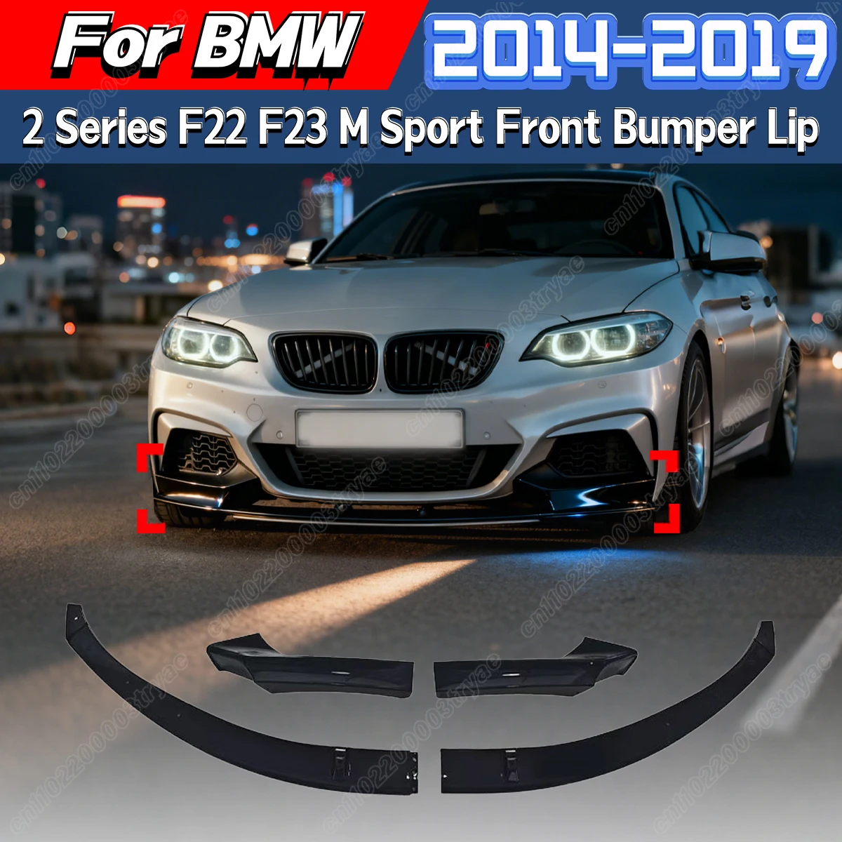

Для BMW 2 серии F22 F23 M Sport Coupe 2-дверный 2014 2015 2016 2017 2018 2019 автомобильный передний бампер нижняя защита спойлер губ комплект