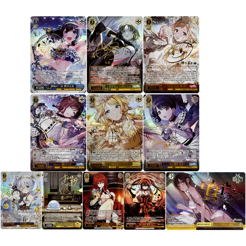 Anime Weiss Schwarz Dating Battle Tokisaki Kurumi Rimuru Tempest Yuki Asuna Diy Collection Cards Toys Christmas Birthday Gifts