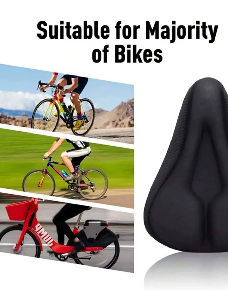 AliExpress pinmoap 3D Soft Bicycle Seat Cover Thickened Breathable Bicycle Saddle Cover Gel Bicycle Seat Protective Cover Bicycle Seat Cushion