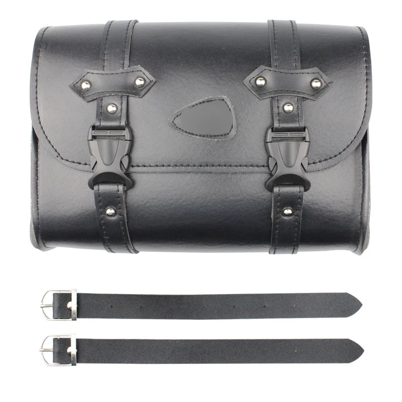 

Universal Motorcycle PU Leather Saddlebags Fork Bag Side Tool Luggage Pouch For Honda BMW Suzuki Cruiser Touring