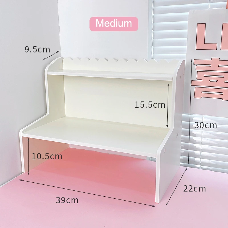 Imagem -05 - Multi-layer Desktop Shelf Student Dormitory Storage Box Aumento de Papelaria Cosméticos Organizador Home Office Supplies