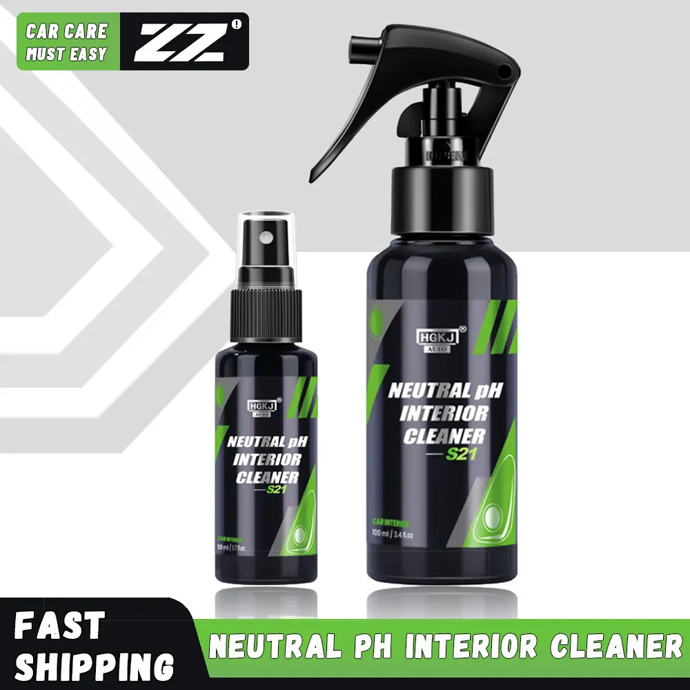 

HGKJ S21 Neutral pH Car Cleaning Interior Parts Plastic Refreshing Liquid Leather Repair Dry Foam Cleaner Spray Foaming Agent