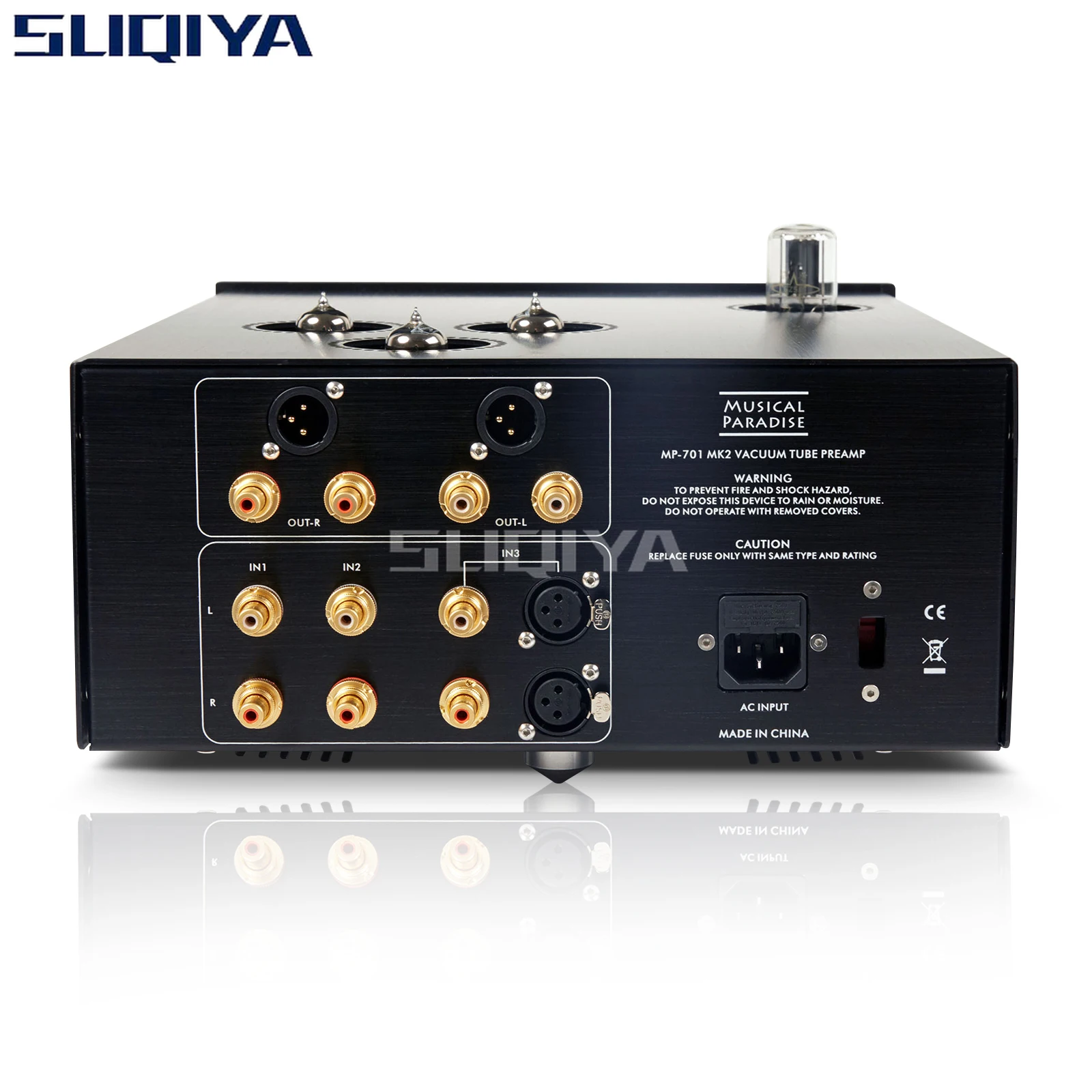 Imagem -04 - Suqiya-hifi Áudio Musical Paraíso Tubo Pré-amplificador Controle Remoto Volume Mp701-mk2