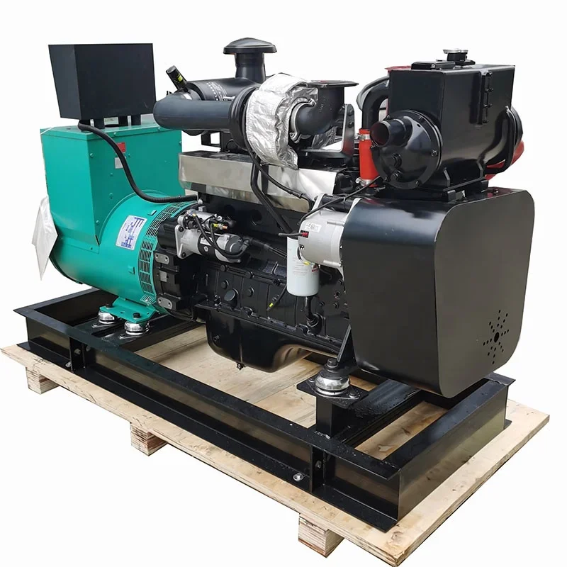 Grupo electrógeno de marco abierto de tipo silencioso de 80KW para barco marino Stamford 1500RPM 50Hz d i e s e l con motor 6BT5.9-G1 de refrigeración por agua