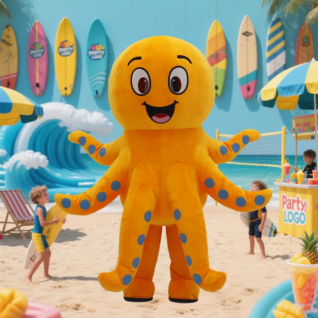 

2 м/2,6 м надувной костюм осьминога, парад талисмана, персонаж для взрослых, косплей, животное, день рождения, Хэллоуин, вечеринка, без батареи