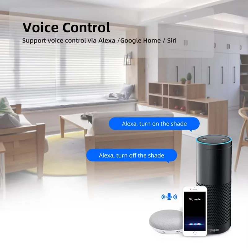 Electric Roller Blind Motor 40mm Tube Alexa Google Home Compatible Vertical Smart Life APP Control Motorized
