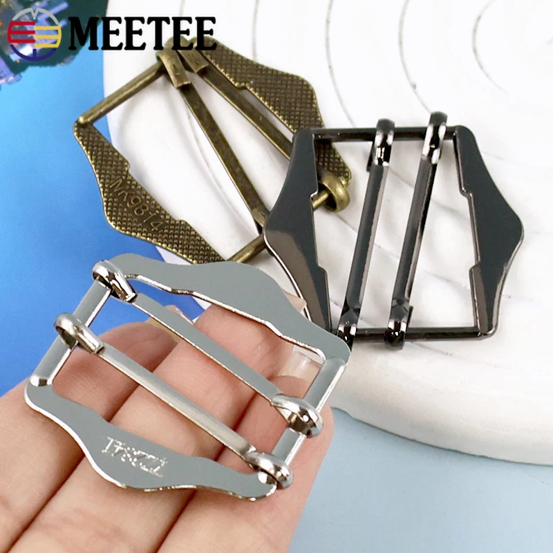 10/20Pcs 20/25/30/40mm Metal Slider Buckle Double Pin Clasp Bag Strap Coat Girdle Webbing Adjuster DIY Hardware Accessories