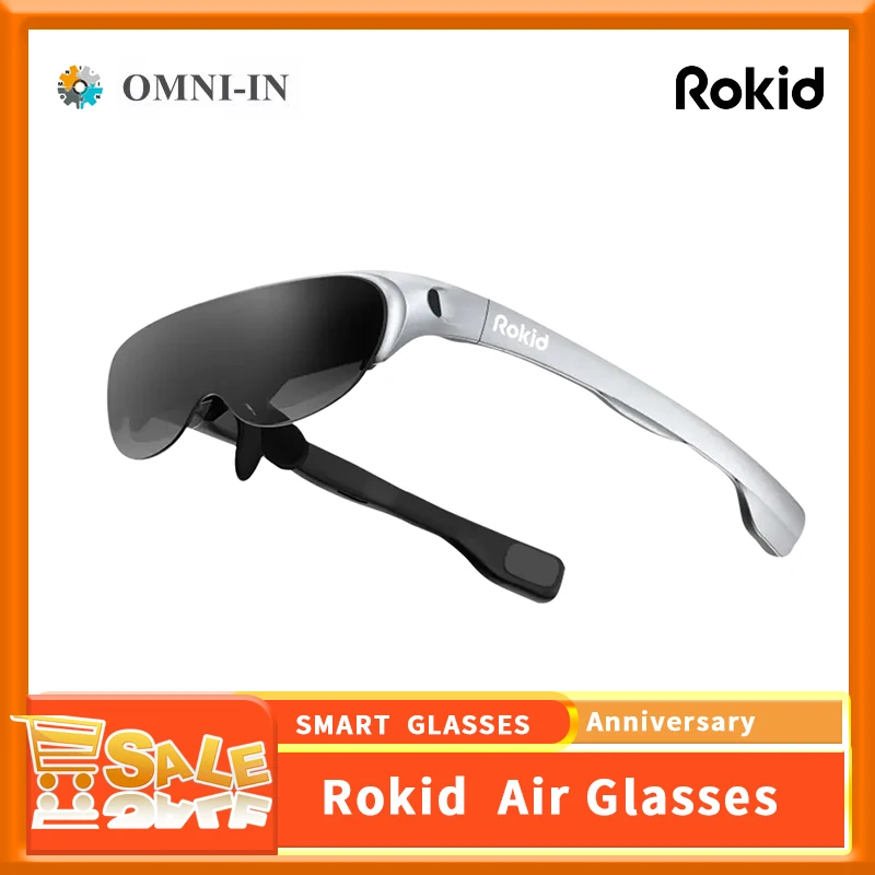 

Rokid Air 3D AR Glasses Foldable VR Smart Glasses 120 Inch Screen 1080P OLED Dual Display Home Game Viewing Device