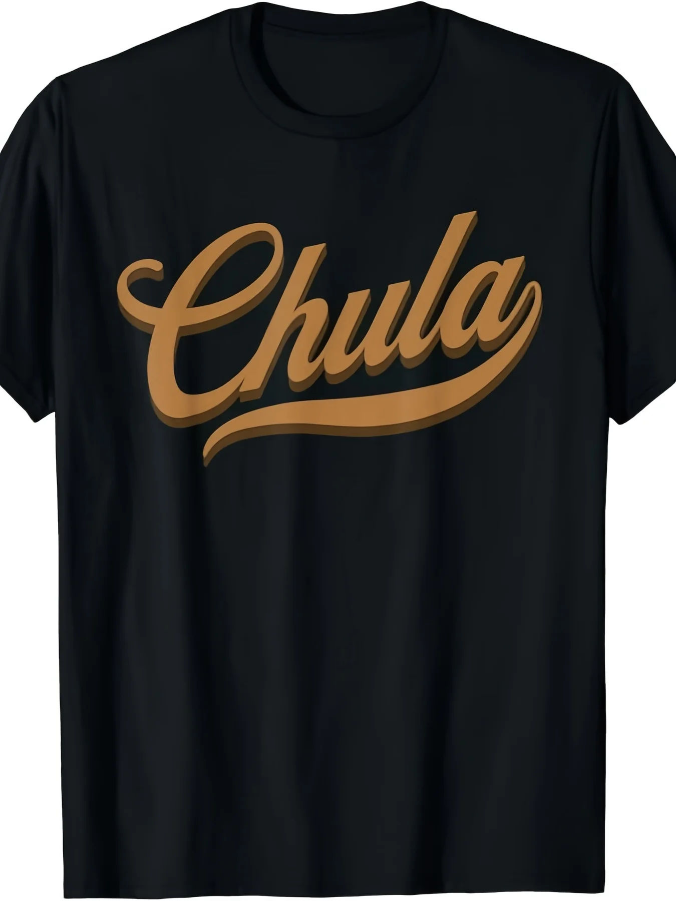 LATINA CHULA Funny Creative Graphic T-Shirt | Same style for men and women, 2025 summer, short-sleeved, printed, pure, 220G, Crew Neck, Regular Fit, All-season, Vintage Style