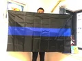 Raya azul y blanca