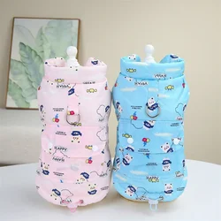 Printed Cotton Dog Coat Winter Warm Pet Dog Clothing Dog Vest for Small Medium Dogs Jacket Bulldog Chihuahua Costumes