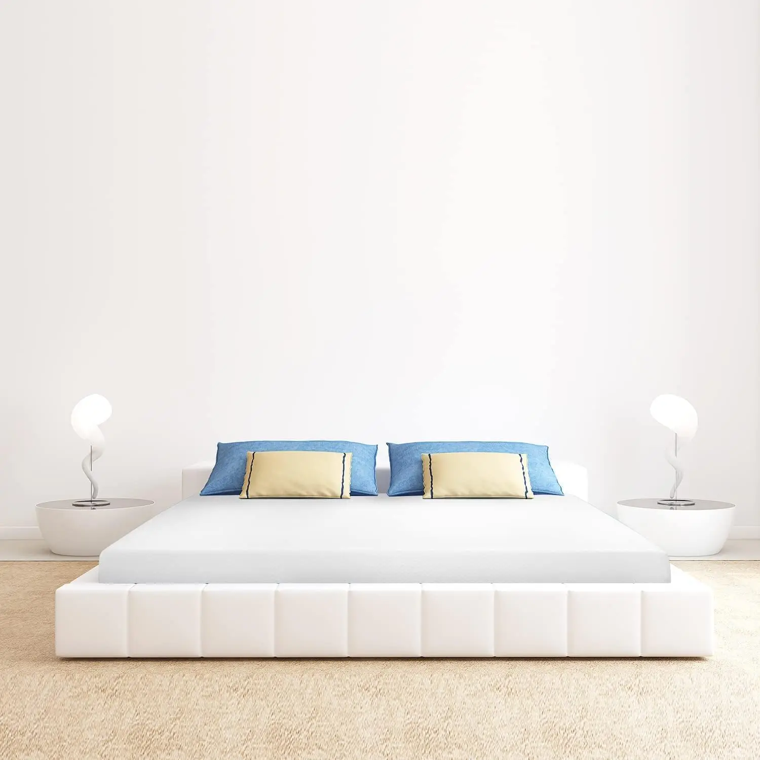 Mattresses,Independent Bagged Spring,Reversible,High density rebound sponge,Soft,150 * 190 * 20cm,White