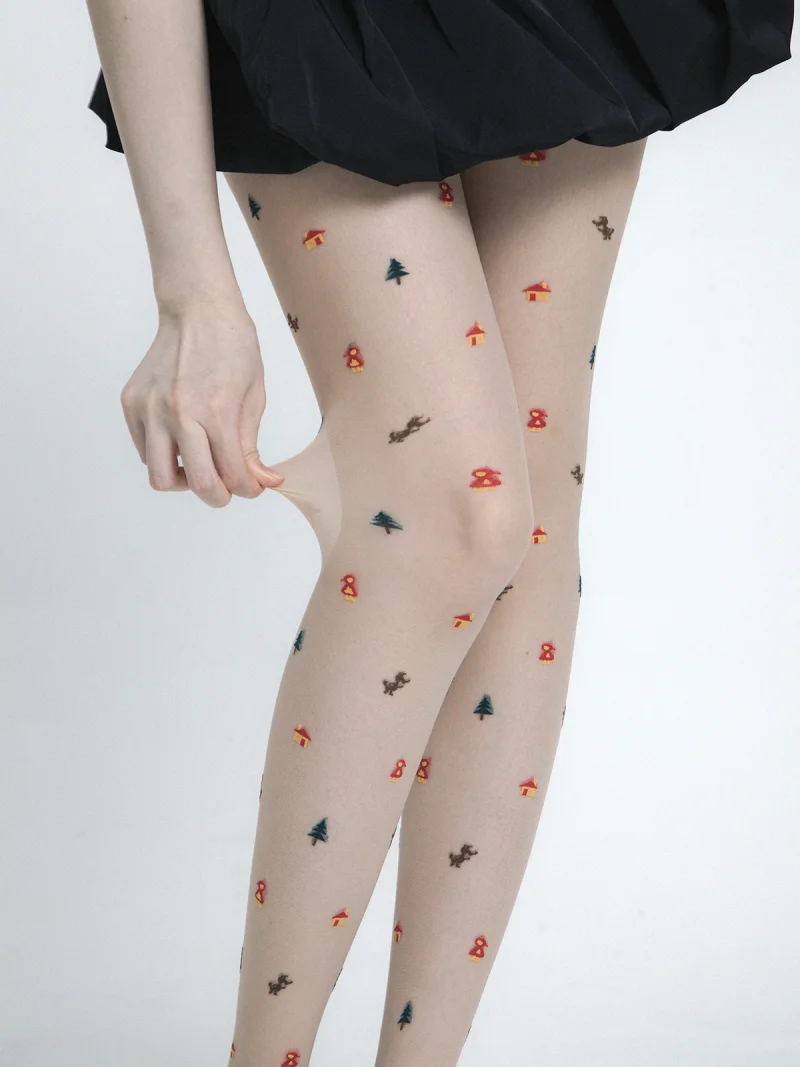 2024 New Ladies Sexy Stretch Lolita Stockings Fashion Cute White Pantyhose Spring And Summer Ultra-Thin Transparent Socks