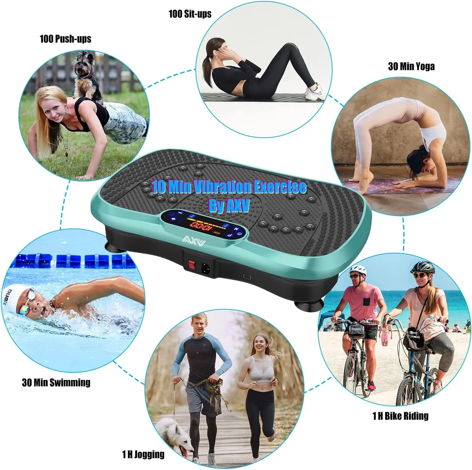 Plate Fitness Platform Exercise Machine Vibrating Lymphatic Drainage Shaking Full Body Shaker Workout Vibrate Stand Shake Board