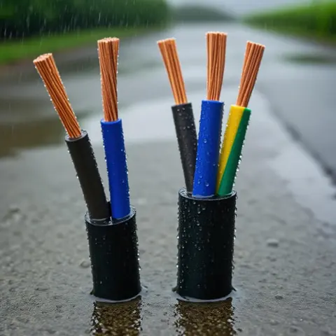 3-Core Soft Power Wire 2.5mm²-10mm² Square Copper Cable - Outdoor Waterproof Antifreeze Sunscreen Acid&Alkali Resistant for Elec