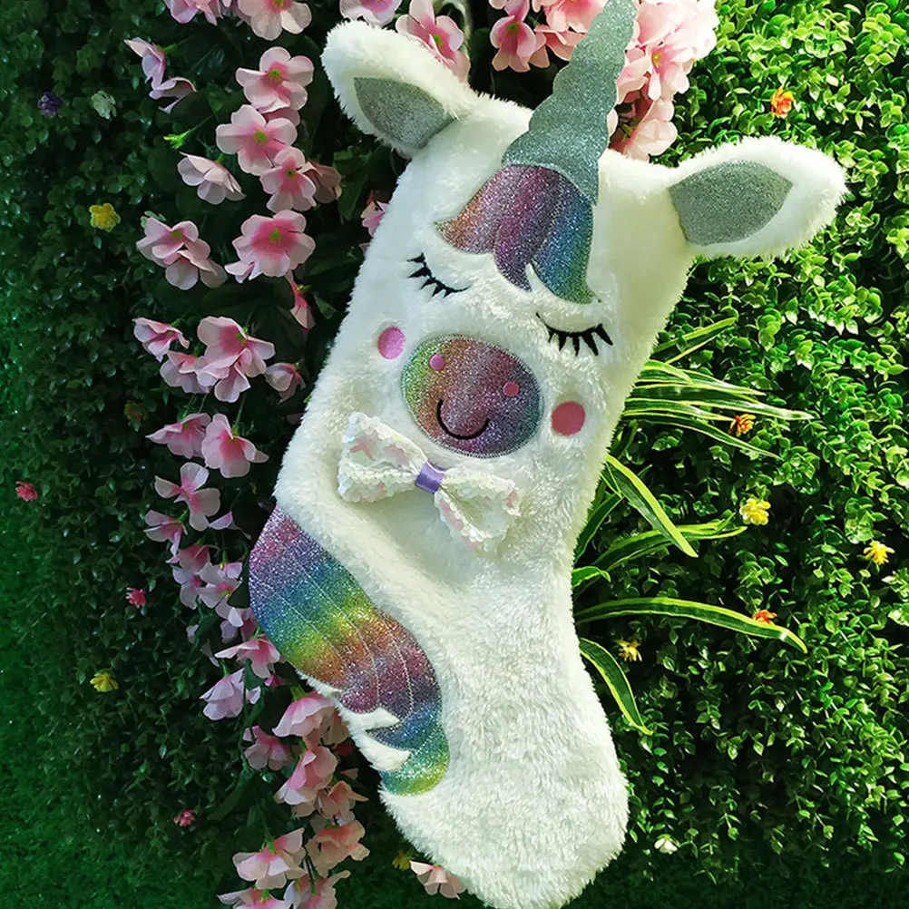 

Christmas Stocking Gift Bag Holder For Tree Wall Fireplace Holiday Party Socks Pendant Decorative