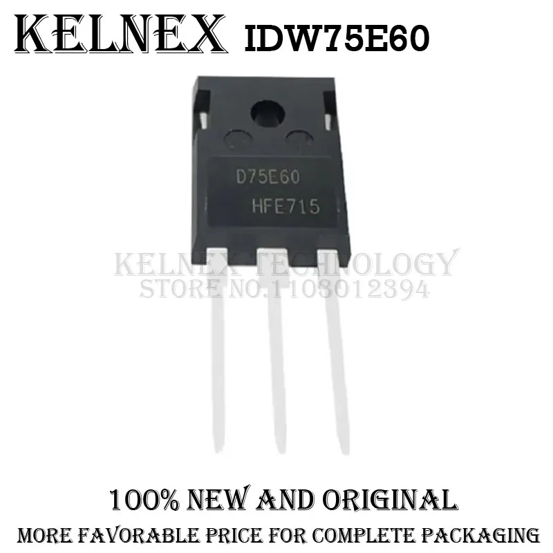 5pcs IDW75E60 TO-247AC-3 Fast recovery/high efficiency diode 600V 120A