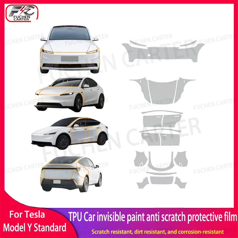 

For Tesla NEW Model Y Standard 2026 9Mil TPU Pre-cut Clear PPF Car Paint Protection Film Anti-Scratch Resistant Car Accessories
