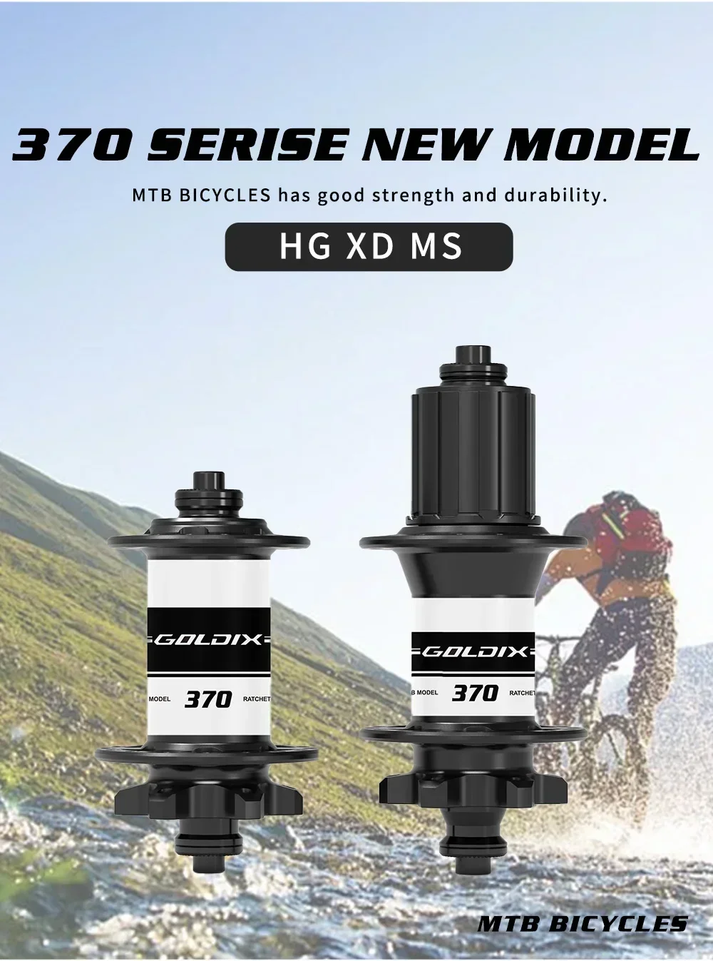 GOLDIX 28-Loch Mountainbike-Nabe 36T Ratchet Gedichtete Lager 6-Loch Scheibenbremse J-Bend 28-Loch BOOST für HG XD MS Freilauf – Detail 3
