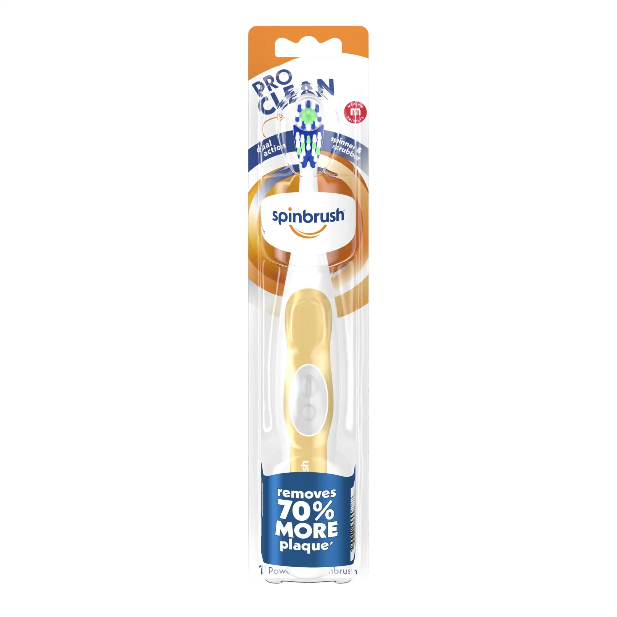 

Электрическая зубная щетка PRO CLEAN, щетка с питанием от аккумулятора, для взрослых, средний цвет щетины, может отличаться, головка двойного действия