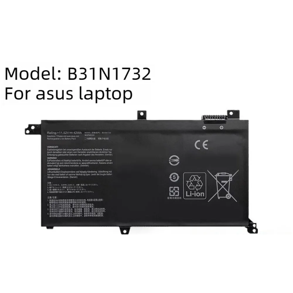 Laptop Battery For ASUS VivoBook X430UA X430UF X430UN X430FA X430FN S4300F S4300U X571GT X571LH  X571G B31N1732  11.52V 42WH