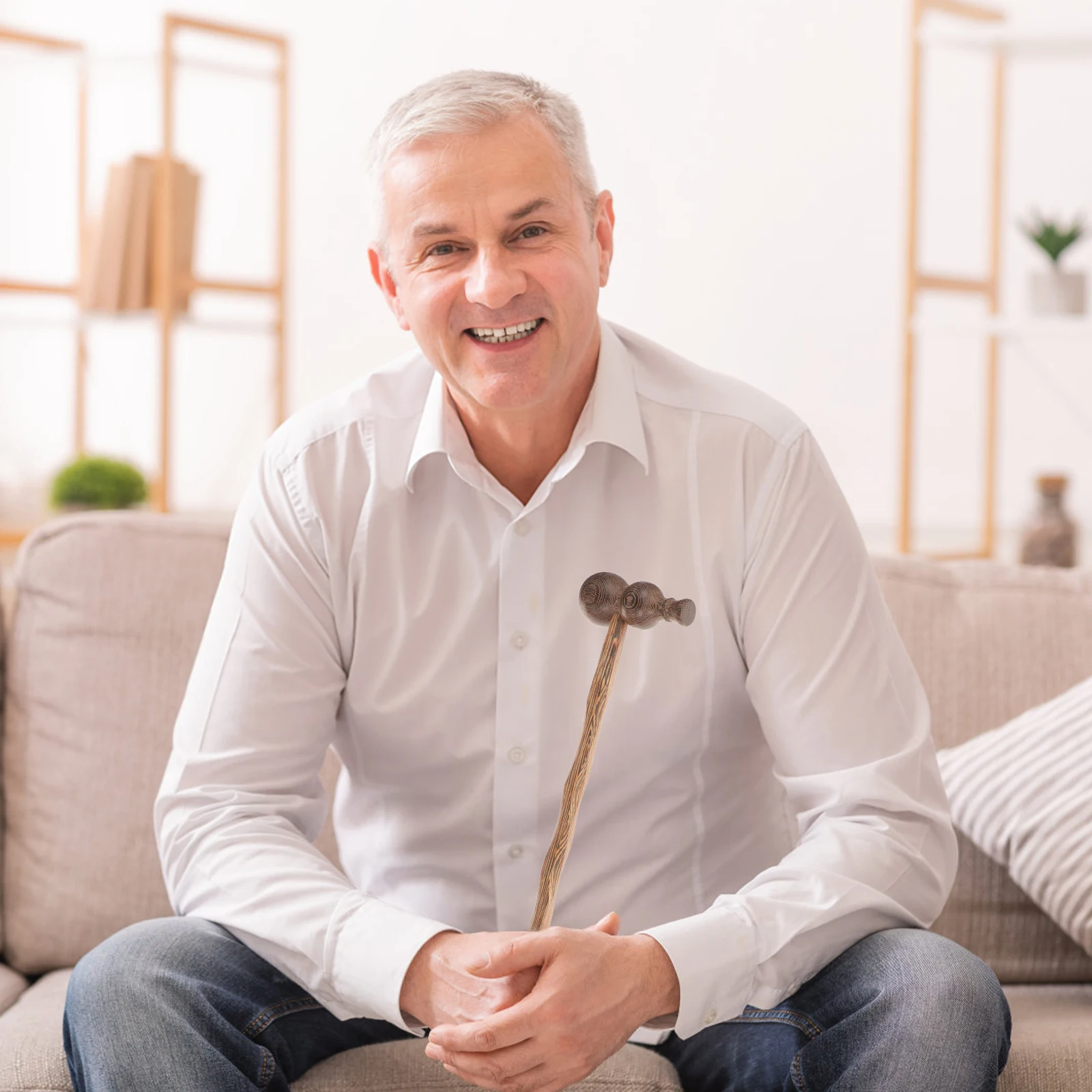 

Chicken Wood Hammer Long Handle Back Body Muscle Relief Anti Slip Pat Stress Massage Hammer Relief Massager Rod