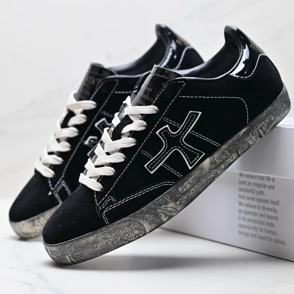Classic White Sneakers Trendy All Match Casual Skate Shoes Men Women Fashion Flat Walking Shoes