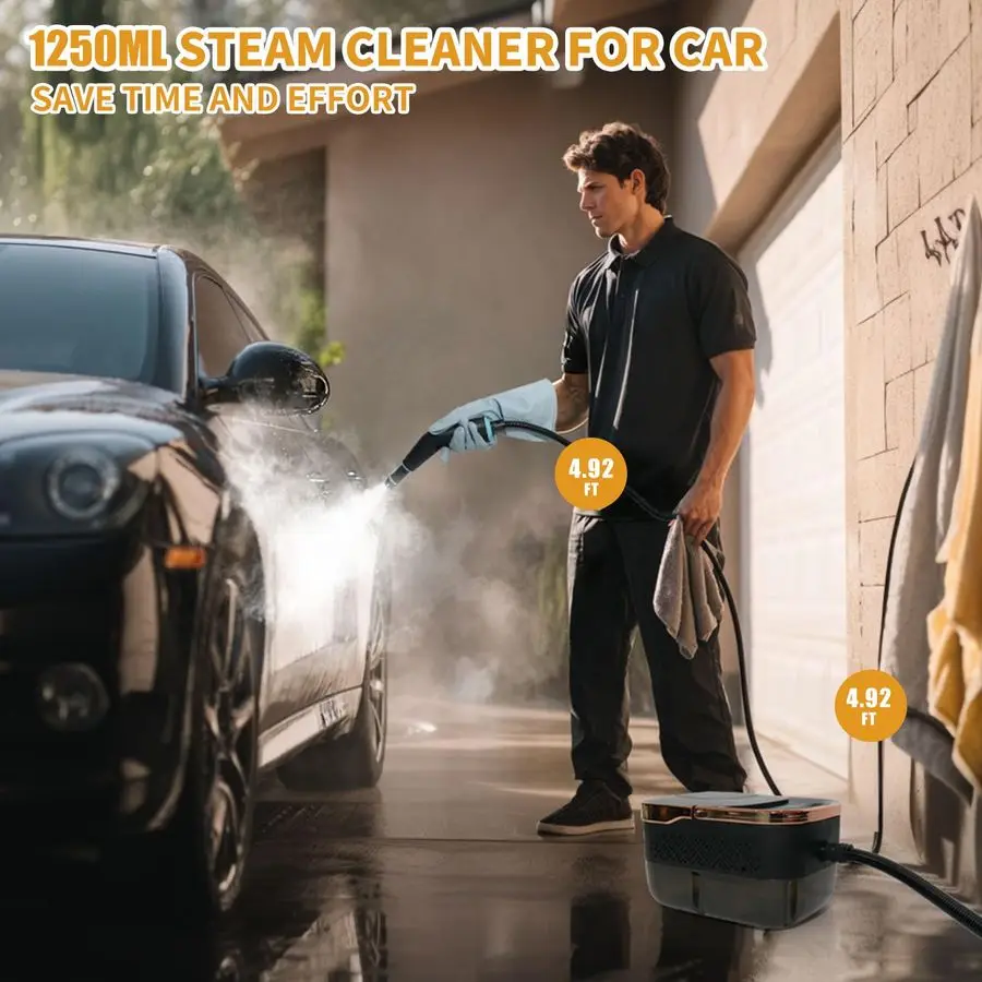 Steam Cleaner,15s HeatUp,42.27oz Tank,6Level Adjustable,2500W Portable Steamer for Cleaning with 11PCS Accessories,Steam Cleaner